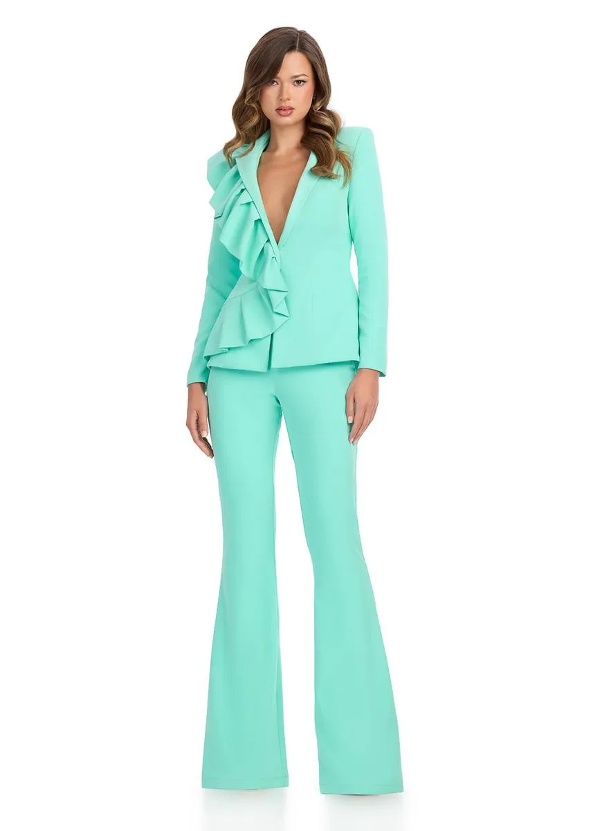 ASHLEYlauren Ruffle Trimmed Jumpsuit 11971
