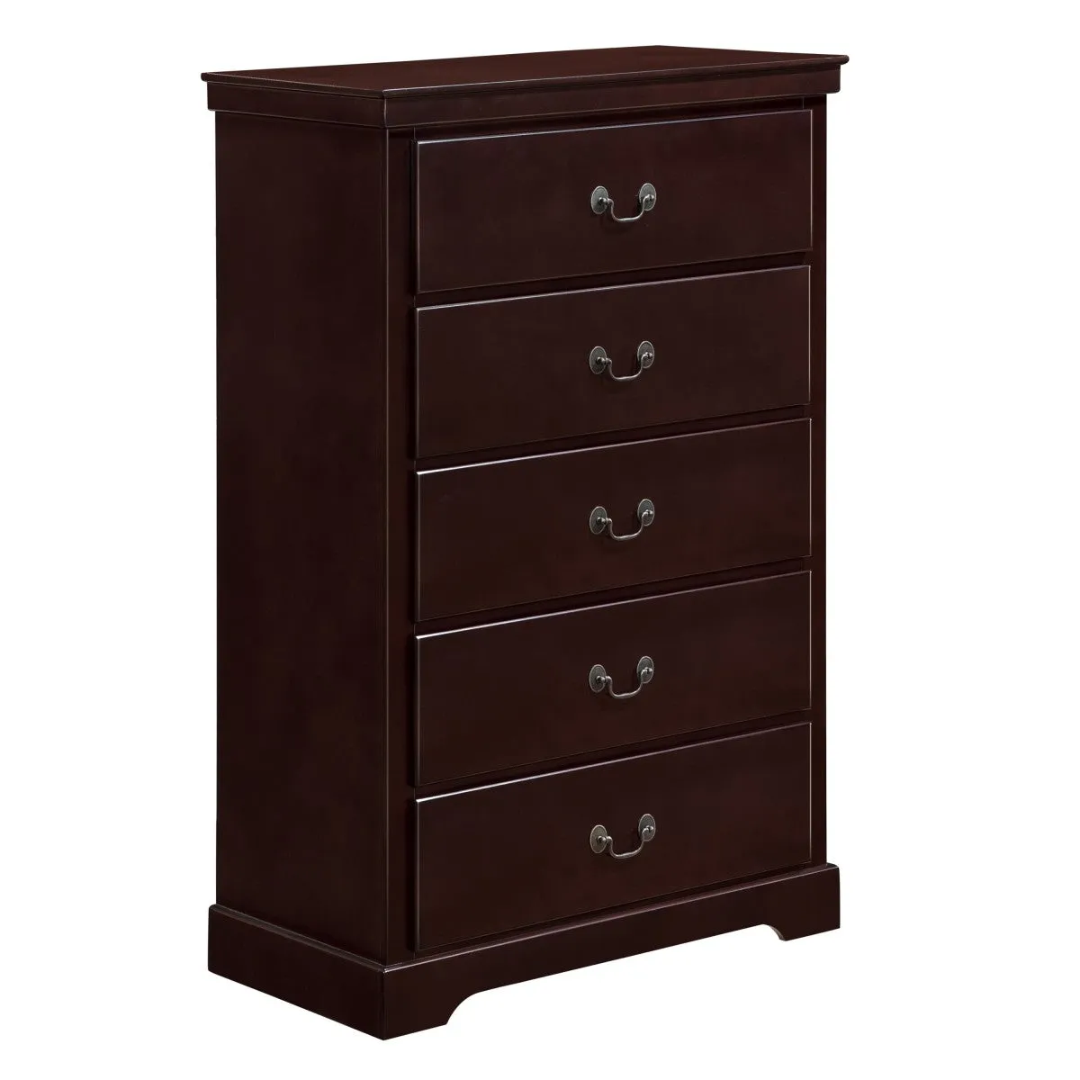 Cherry Wood 5-Drawer Chest (No assembly required)