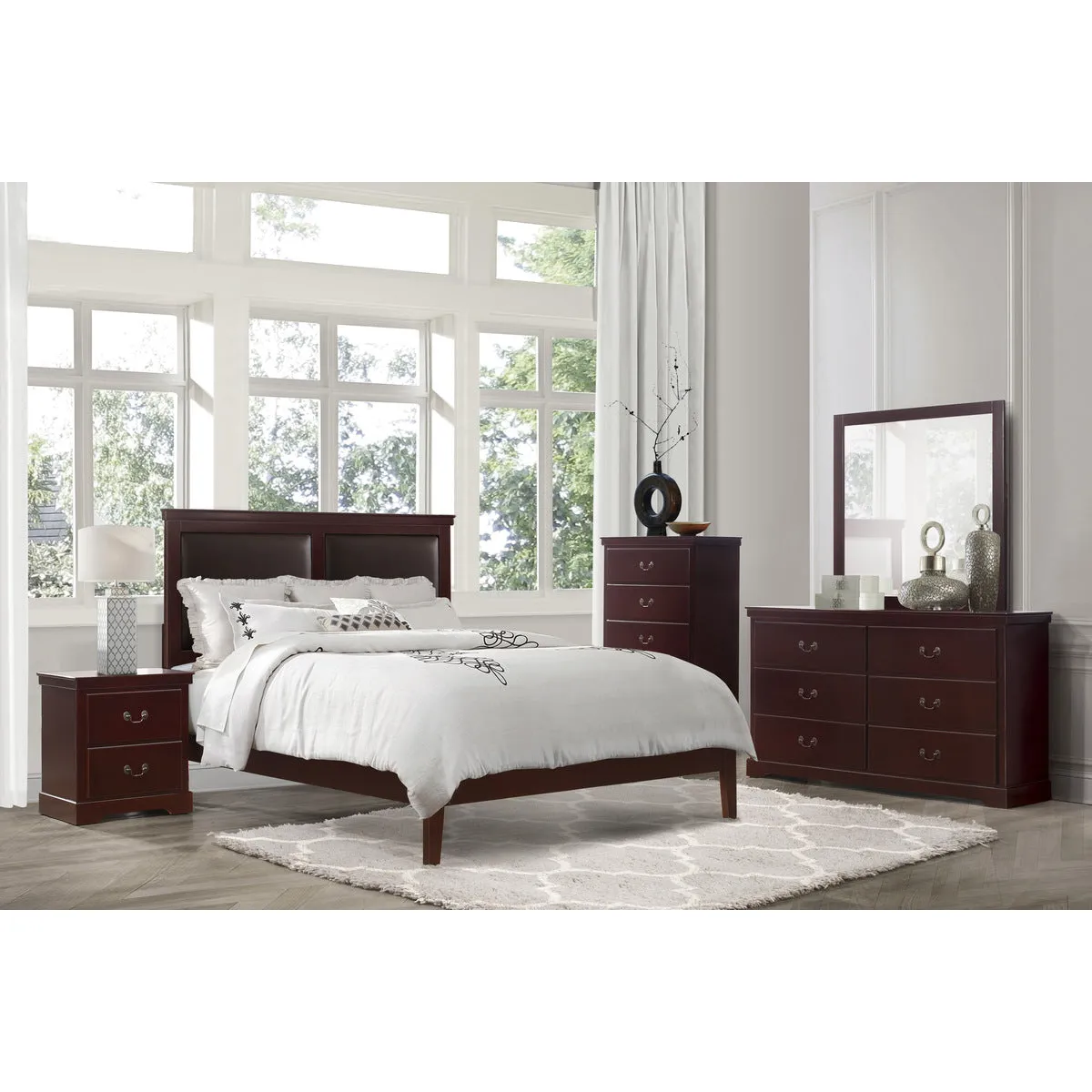 Cherry Wood 5-Drawer Chest (No assembly required)