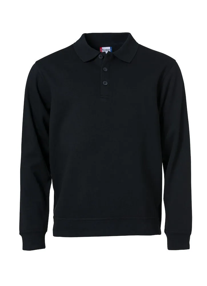 Clique Basic Polo Sweatshirt | Unisex Polo Collar Sweater | Durable | Soft | 4 Colours | XS-3XL