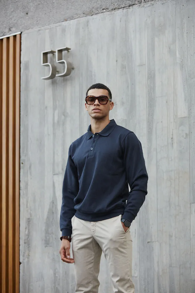 Clique Basic Polo Sweatshirt | Unisex Polo Collar Sweater | Durable | Soft | 4 Colours | XS-3XL