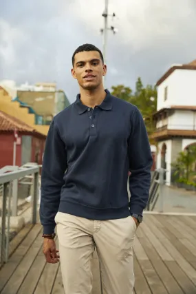 Clique Basic Polo Sweatshirt | Unisex Polo Collar Sweater | Durable | Soft | 4 Colours | XS-3XL