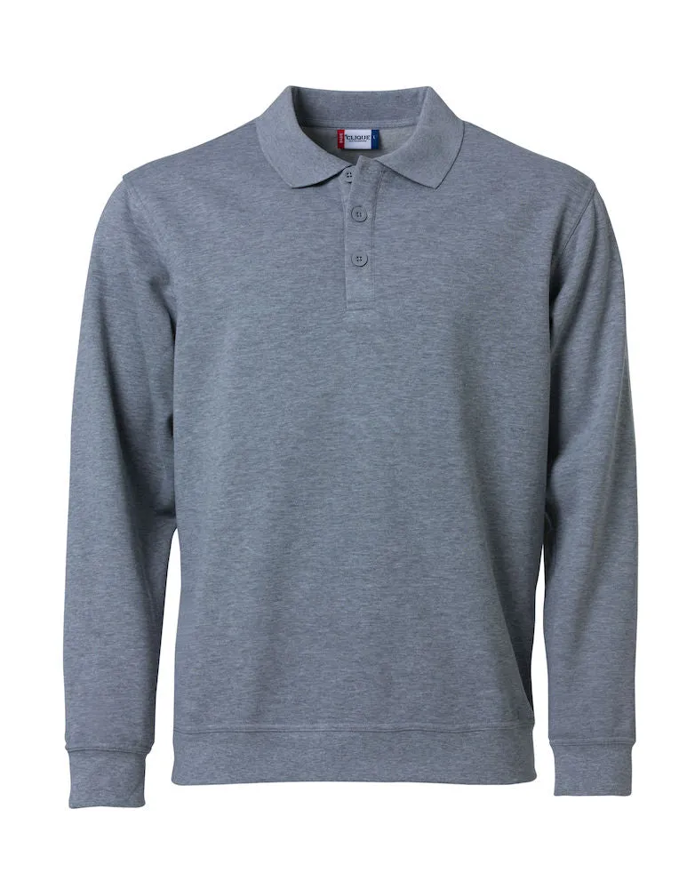 Clique Basic Polo Sweatshirt | Unisex Polo Collar Sweater | Durable | Soft | 4 Colours | XS-3XL