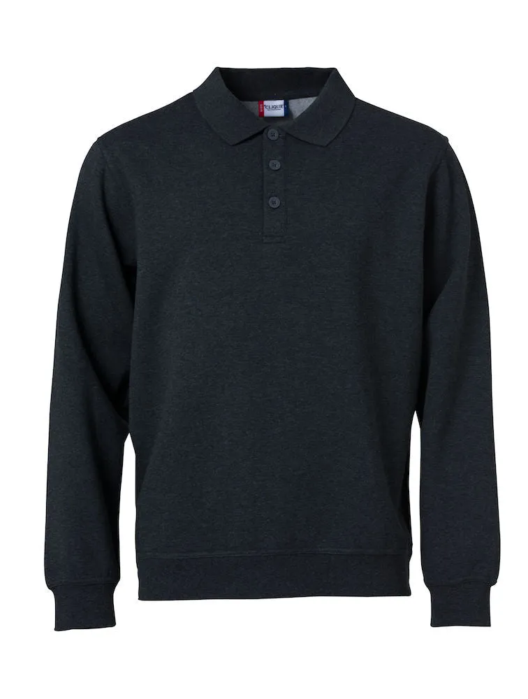 Clique Basic Polo Sweatshirt | Unisex Polo Collar Sweater | Durable | Soft | 4 Colours | XS-3XL