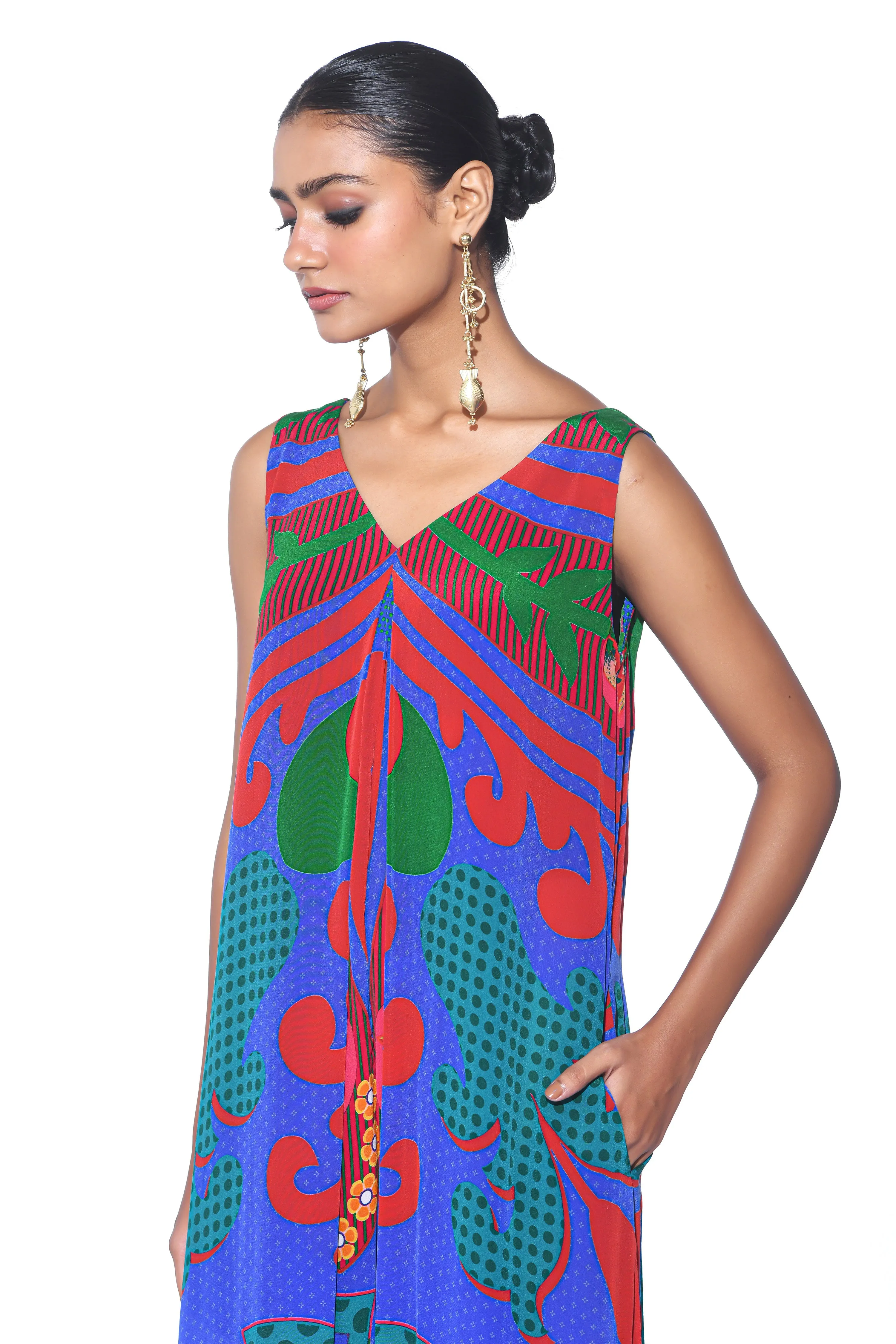 Electric Blue Royal Paisley Jumpsuit