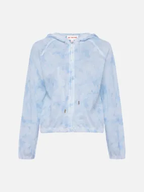 EP YAYING Linen Hooded Knit Cardigan