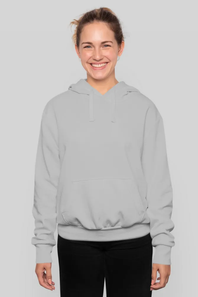 Grey Melange Hoodie for women