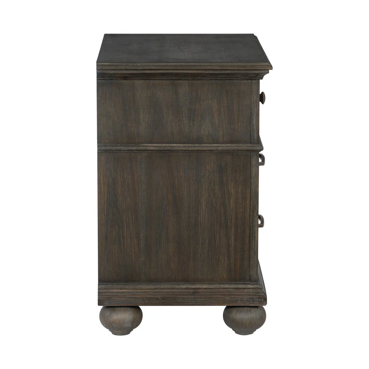 Motsinger Night Stand Wire Brush Rustic Brown