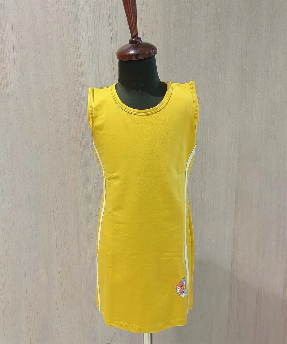 Mustard Yellow Long Sleeves Party Wear Dress