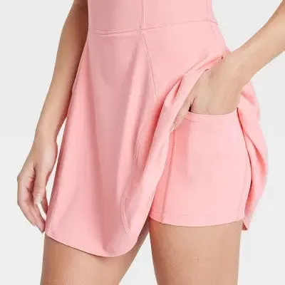New - JoyLab Women's Knit Lace Up Active Athletic Tennis Dress with Pockets