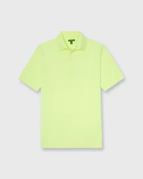 Rally Polo Sweater in Fluo Yellow Cotton