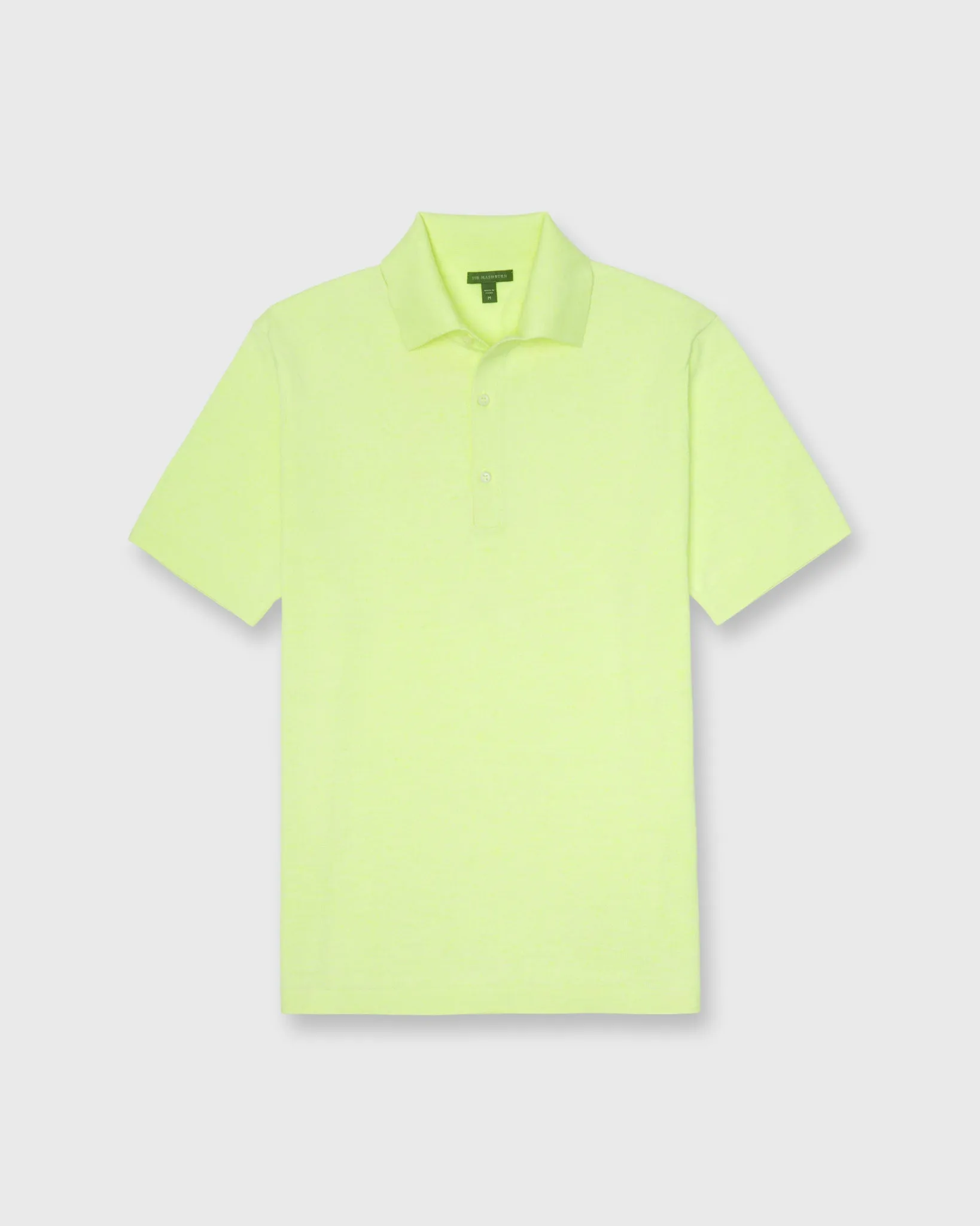 Rally Polo Sweater in Fluo Yellow Cotton