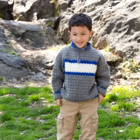 Red Heart Crochet Rugby Pullover