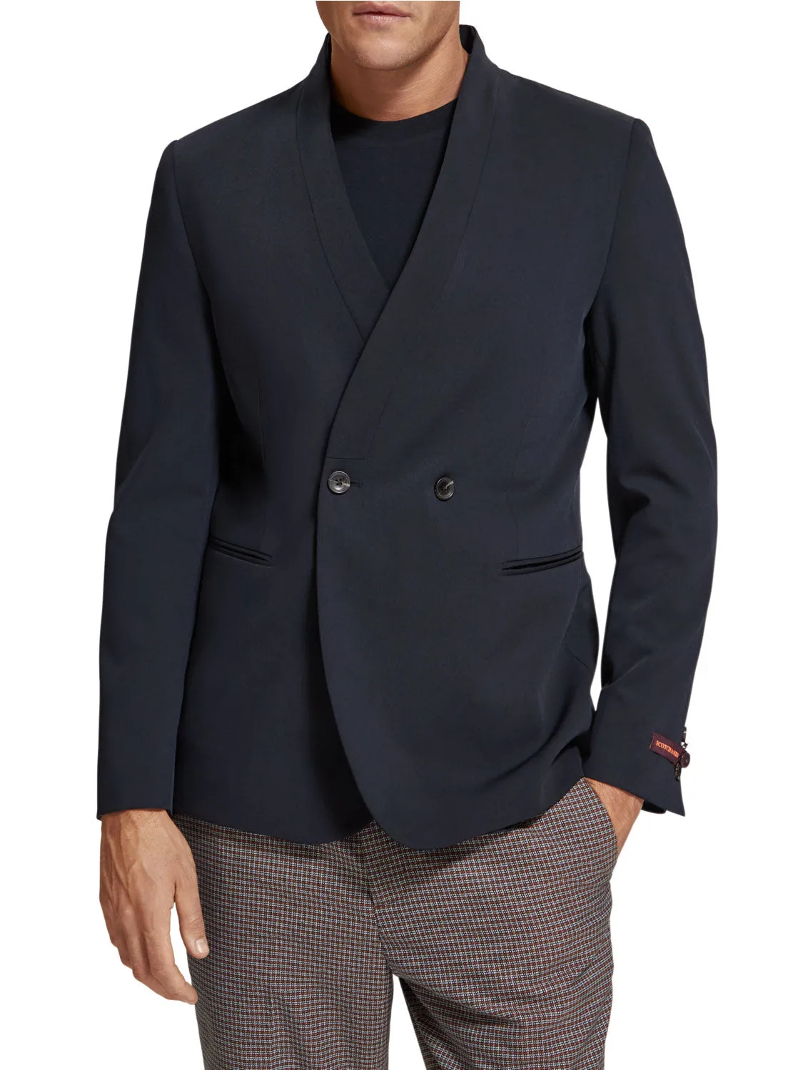 Scotch and Soda Double Breasted Kimono Collar Blazer - Night