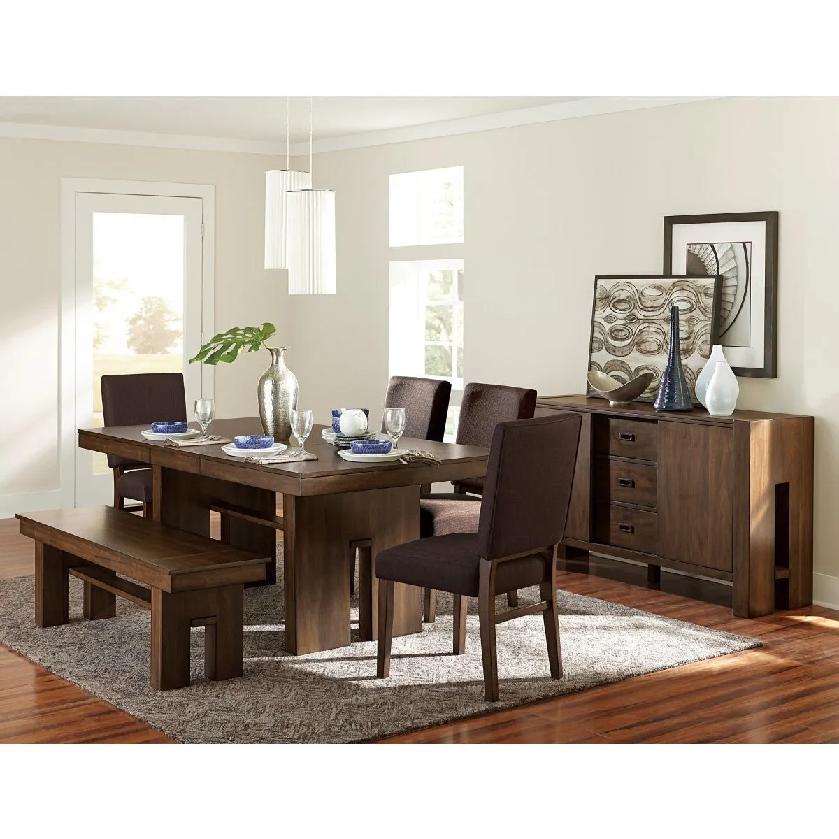 Sedley 58 inch Walnut Bench