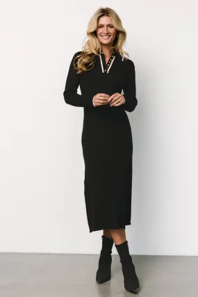 Shantel Polo Dress | Black   Cream