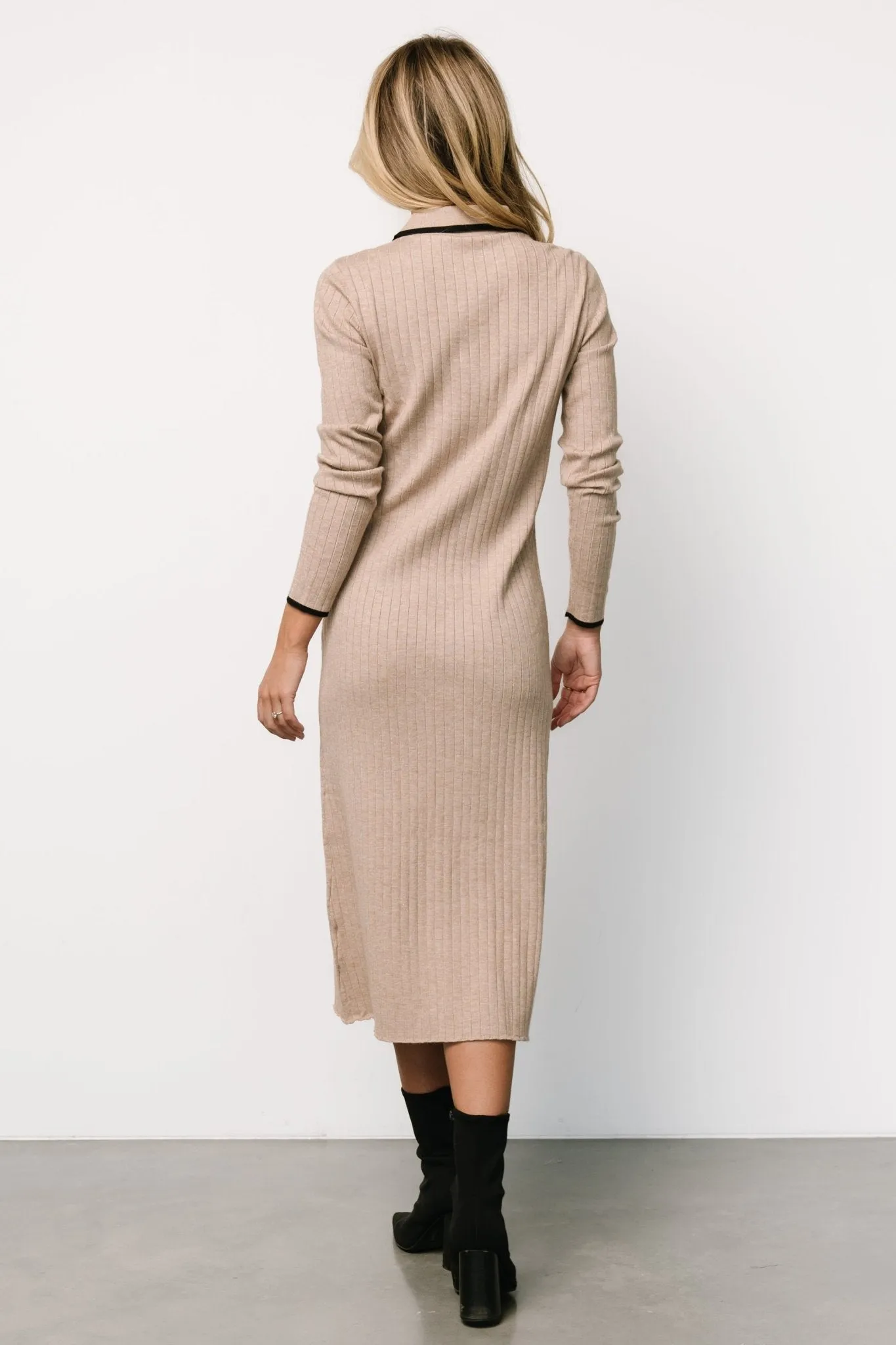 Shantel Polo Dress | Taupe   Black