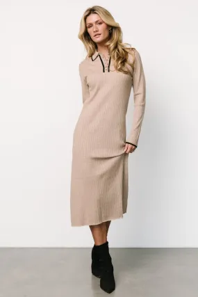Shantel Polo Dress | Taupe   Black