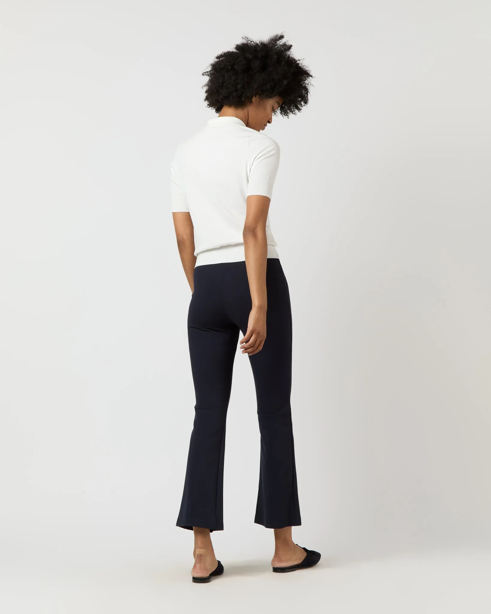 Tasha Polo Sweater in Chalk Ice Cotton