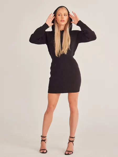 TEEK - Long Sleeve Hooded Dress