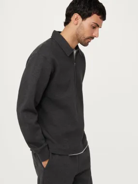 The Fleece Half-Zip Sweatshirt in Grey Black