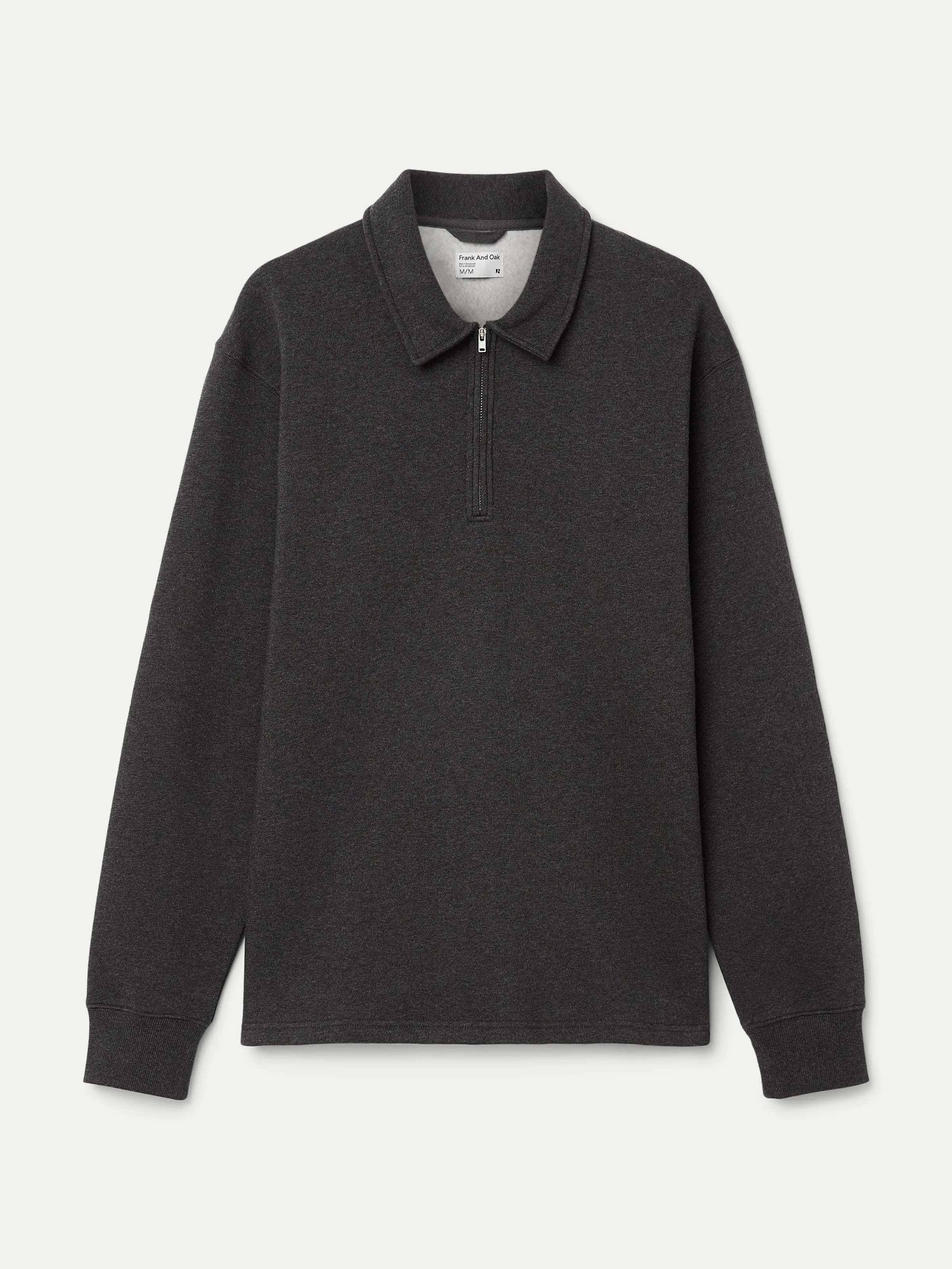 The Fleece Half-Zip Sweatshirt in Grey Black