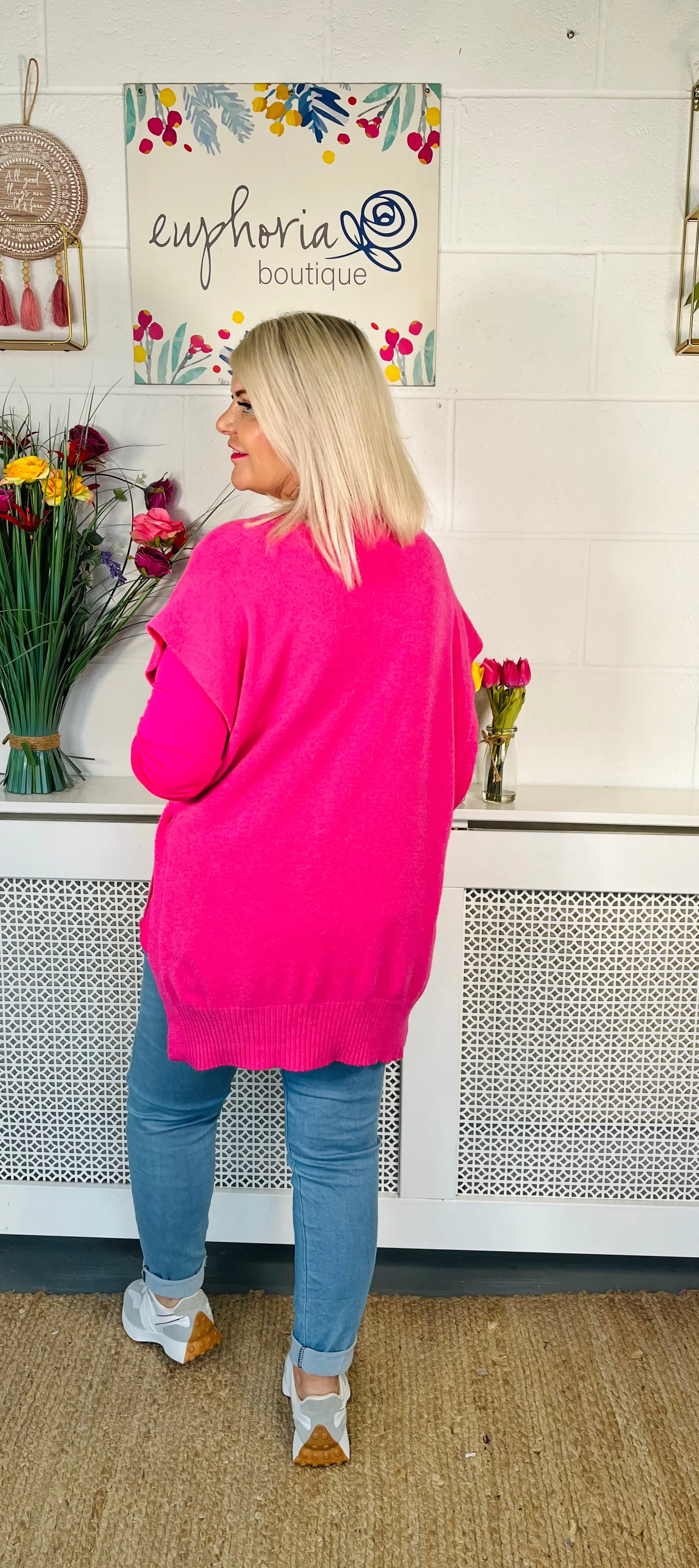 Vermont Tank Knit - Lipstick Pink