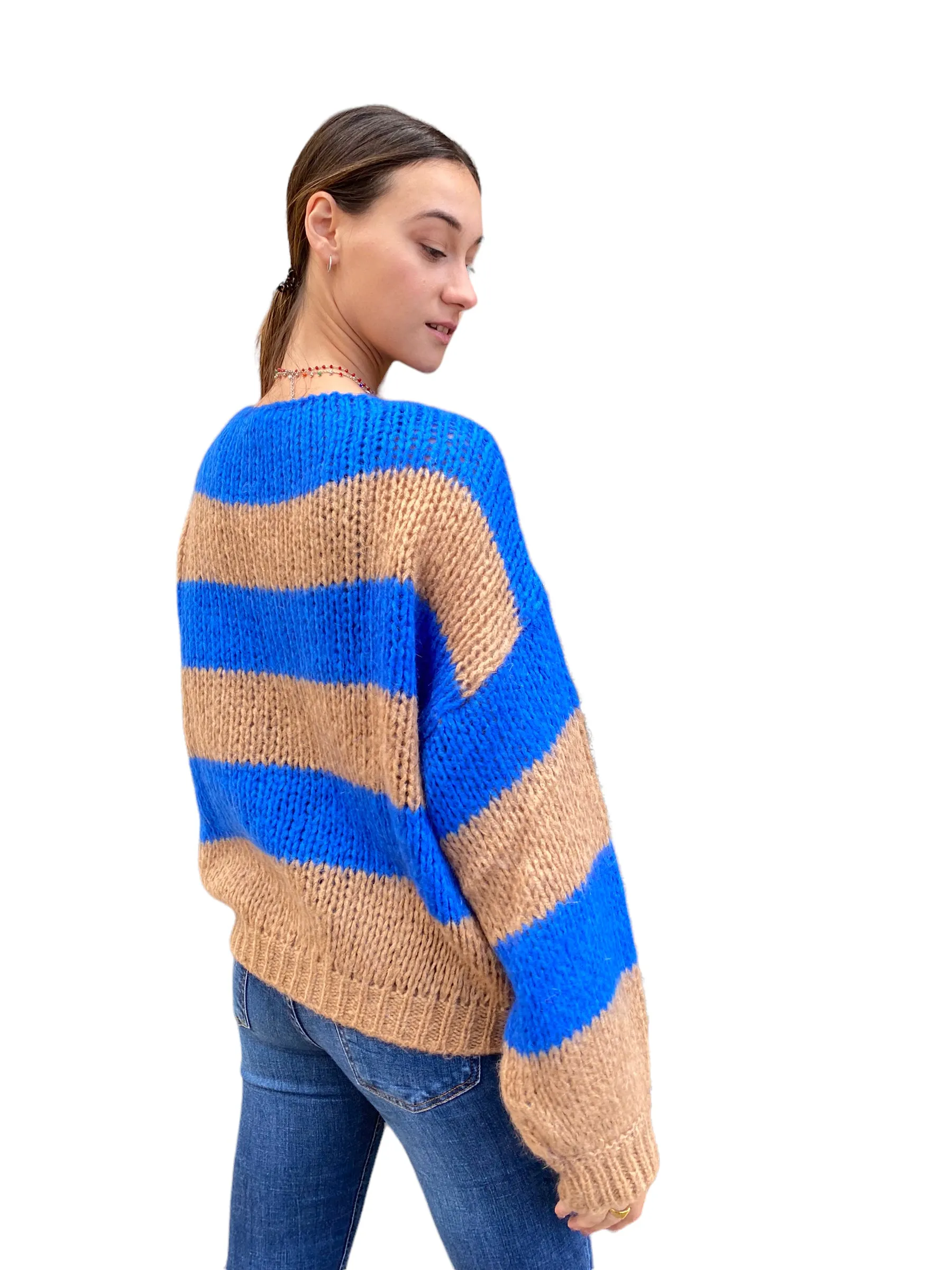 Vicolo camel/ royal pullover