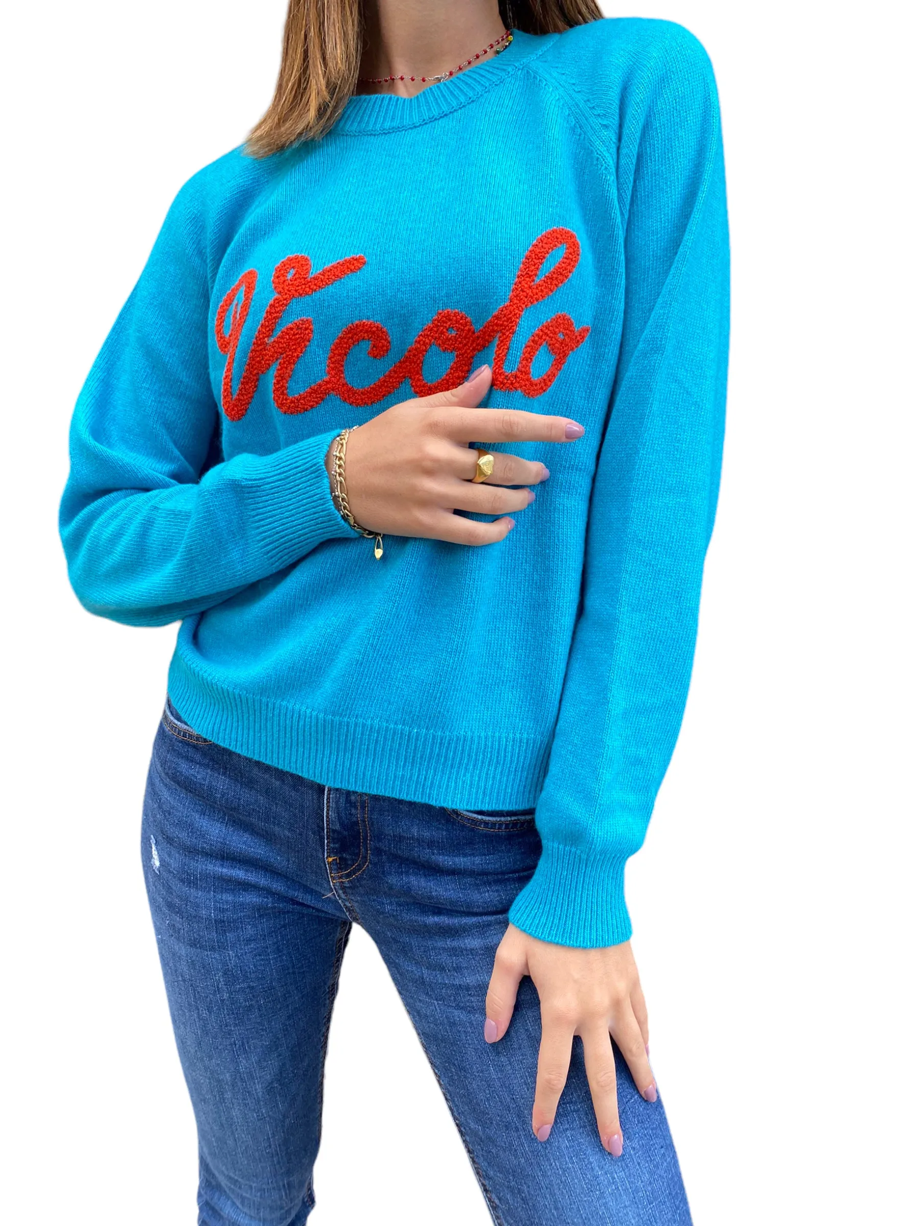 Vicolo turquoise pullover