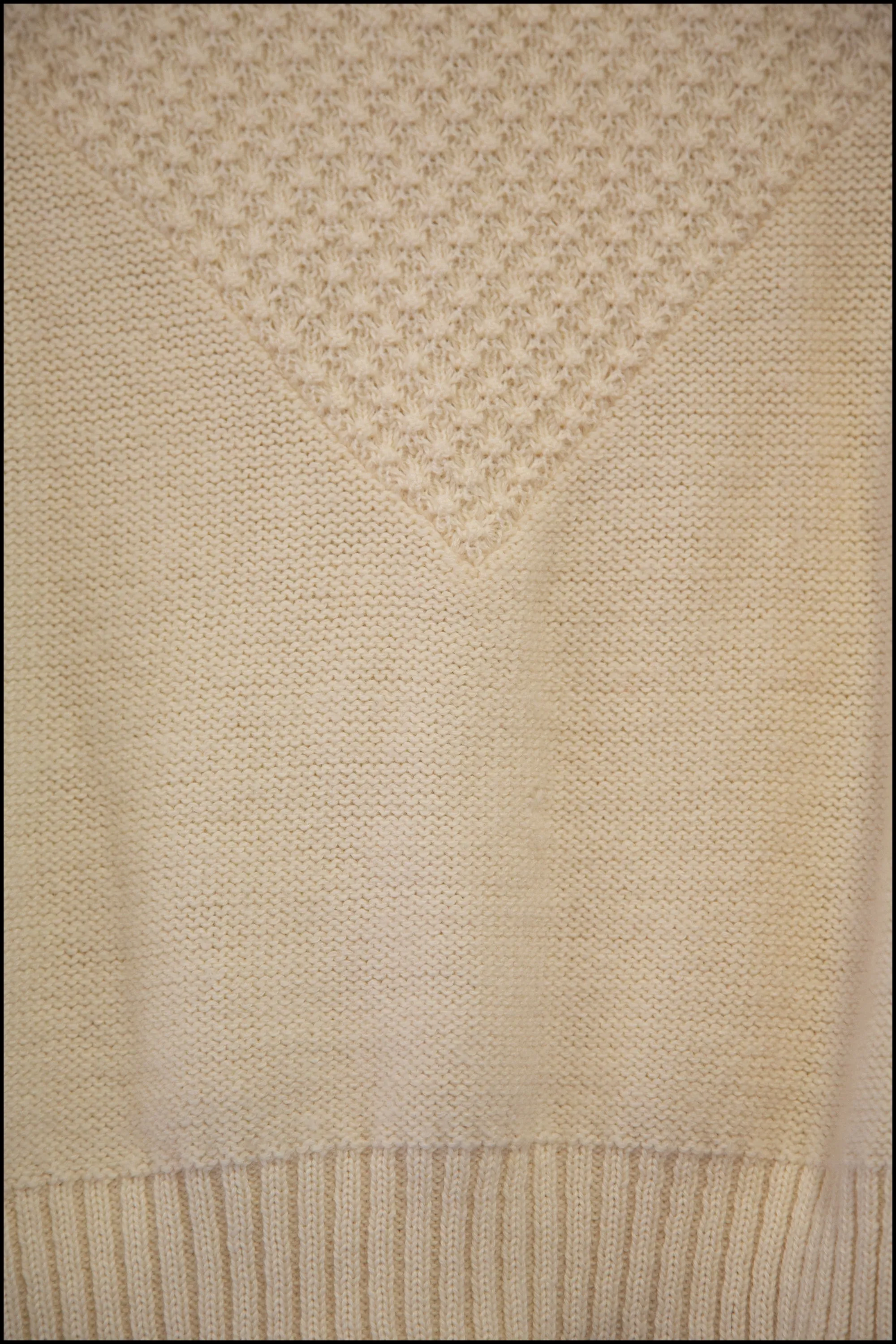 Vintage 1970s Cream Wool Cardigan