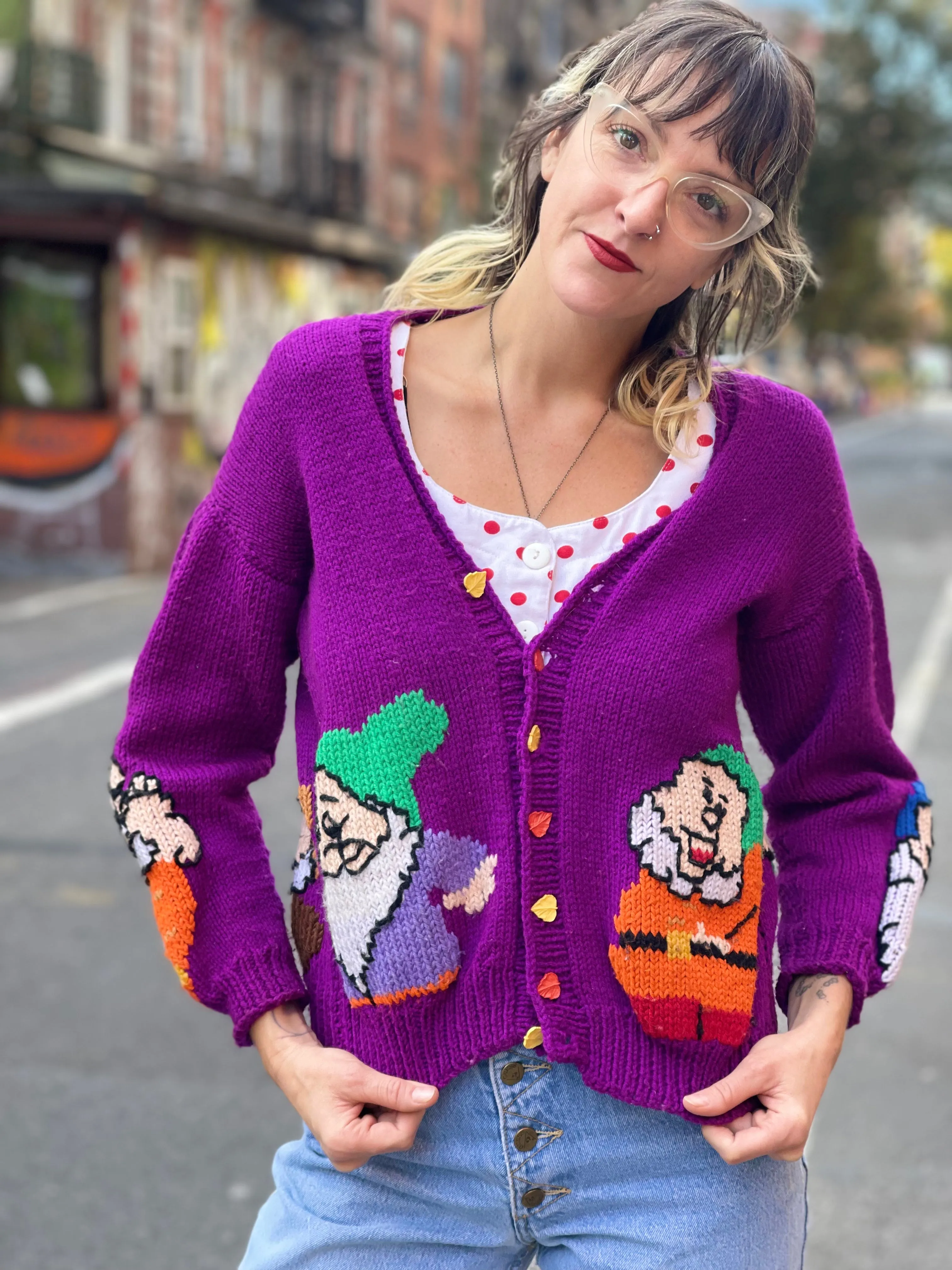 Vintage Snow White Knit Cardigan