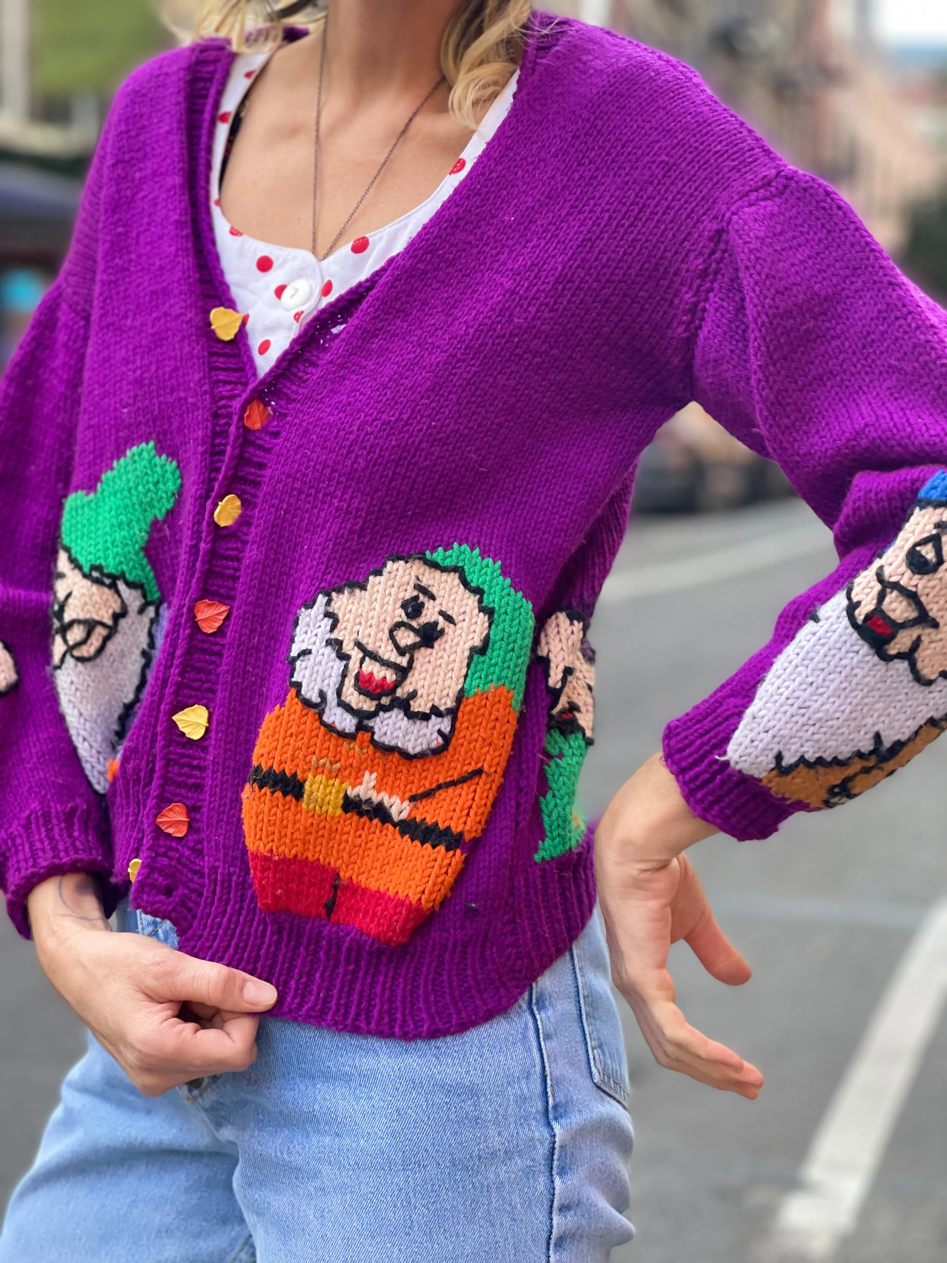 Vintage Snow White Knit Cardigan
