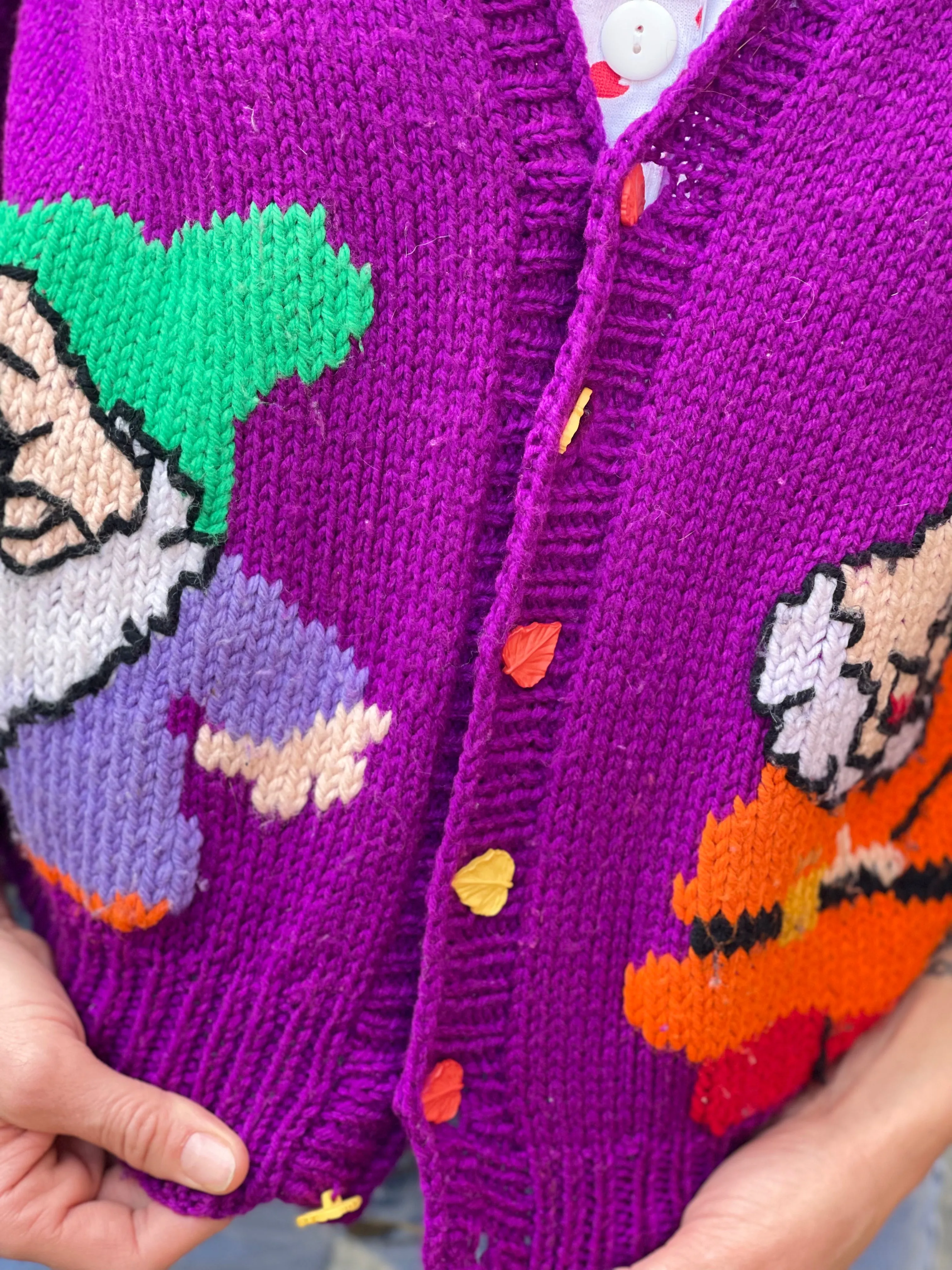 Vintage Snow White Knit Cardigan