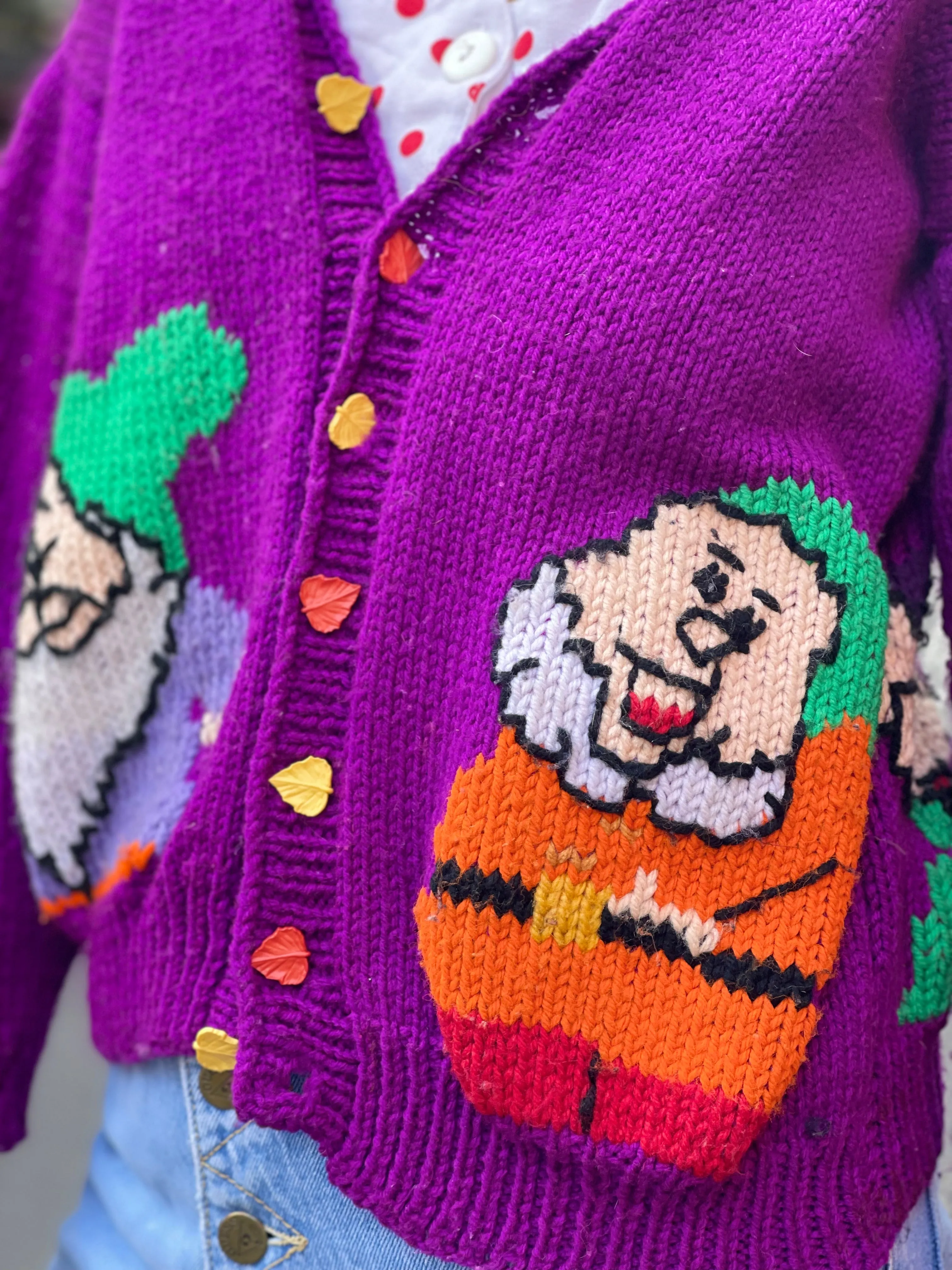 Vintage Snow White Knit Cardigan